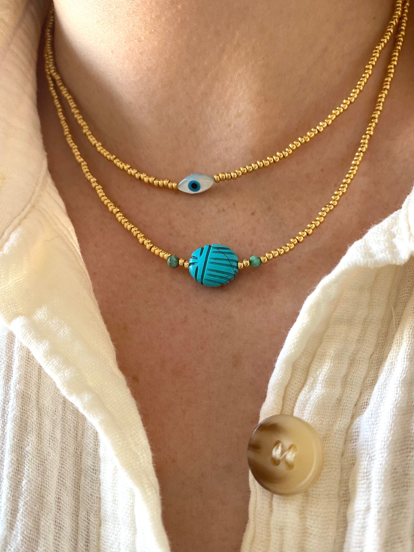 Scarabée turquoise